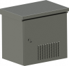 19" Настенный климатический шкаф                    12U, наполненный, IP55,  серый