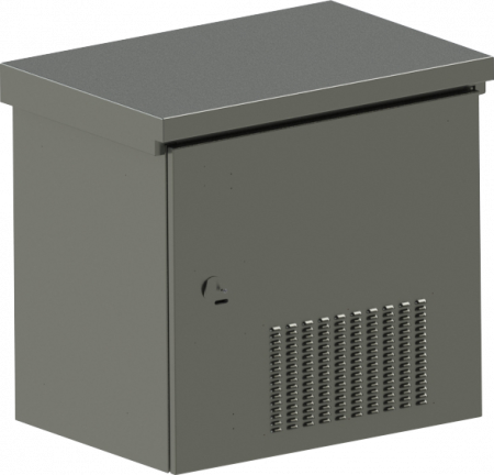 19" Настенный климатический шкаф                    12U, наполненный, IP55,  серый