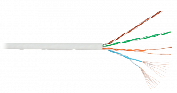 NKL 4000C-GY                    Кабель NIKOLAN U/UTP, 4 пары, Кат.5e, многожильный, 24 AWG, внутренний, LSZH, 305м