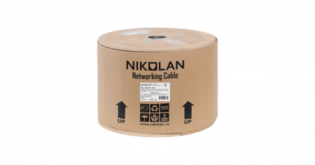 NKL 4375C-YL                    Кабель NIKOLAN S/FTP, 4 пары, Кат.7a, 23 AWG, внутренний, LSZH, 500м
