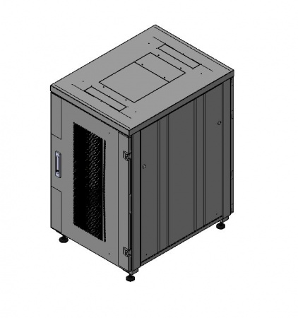 19" Напольный шкаф 18U                    Ш600хГ800мм, перфорированная дверь, серый