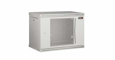 19" Настенный разборный шкаф 12U                    Ш600хГ450мм, перфорированная дверь, серый